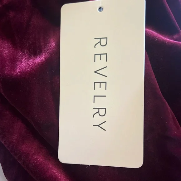 Revelry Elegant Burgundy Faith Velvet Formal Bridesmaid Dress - Picture 5 of 5